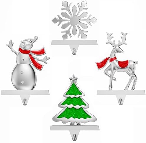 4 Pack Christmas Stocking Holders for Mantle Stockings Hanger - Image 2