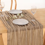 Nude Cheesecloth Table Runner Neutral Boho Fall Runner for Table, 12 Pack - Image 2