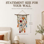 Bohemian Crochet Flowers Wall Decor Handmade Macrame Hanging (2PCS) - Image 3