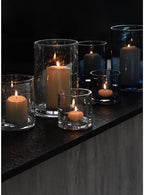 Glass Candle Holders Set 3,Clear Bubbles Cylinder 8/5/3 Inch - Image 4