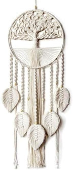 Large Tree of Life Dream Catchers, Macrame Wall Hanging Boho Handmade Woven Dream Catcher Macrame Wall Decor Art for Adults Boys Girls Bedroom Wedding Party Decor, Festival Blessing Gift（Light Beige） by Unknown