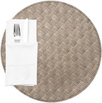 Restaurantware Round Brown Light Placemat, 15 in, 6 Pack by Restaurantware