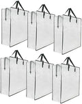 6 Pack Clear Storage Bags with Zipper and Handles, Blanket Bags For Closet Storage, Moving and Packing Supplies for College, Underbed Storage Organizer for Clothes Pillow Bedding Christmas Wreath by GONGKANGYUAN