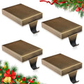 Zonon 4 Pcs Christmas Stocking Holders for Mantle, Bronze by Zonon