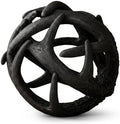 Decorative Entwined Antler Ball Sphere Rustic Accent Tabletop Orb Sculpture by Unknown