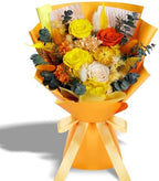 Bonsion Fall Flowers Gifts for Mom, Flower for Delivery, Preserved Roses Bouquets, Birthday Gifts for Women, Mothers Day Flowers for Wife (Orange) by Bonsion