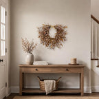 22 Inch Artificial Fall Heart Wreath for Front Door with Olive Leaves - Image 5