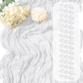15 Pack White Cheesecloth Table Runner 17 x 108 inch Cheese Cloth Table Runners 9ft White Table Runner Rustic Romantic Sheer Gauze Runner for Wedding Party Baby Shower Table Decoration by Yorcari