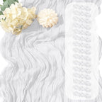 15 Pack White Cheesecloth Table Runner 17 x 108 inch Cheese Cloth Table Runners 9ft White Table Runner Rustic Romantic Sheer Gauze Runner for Wedding Party Baby Shower Table Decoration by Yorcari