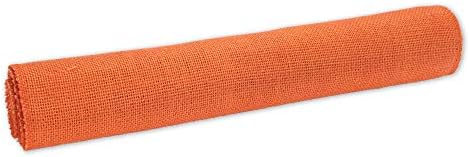 BambooMN Orange 15" x 88" Vintage Burlap Table Runner for Rustic Wedding Bridal Shower Bachelorette Graduation Party Table Decor Decorations, 10 Pieces - Image 3