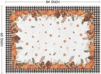 Artoid Mode Buffalo Plaid Pumpkins Mushrooms Birdhouse Leaves Fall Area Rug, Autumn Thanksgiving Home Decor Low-Profile Washable Area Rugs for Entryway Bedroom Living Room Laundry Room Indoor 5x7 Feet - Image 3