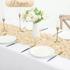 20 Pack Ivory Cheesecloth Table Runner 120 Inch 10FT Rustic Boho Gauze Cheese Cloth Table Runner for Wedding Party Baby Shower Thanksgiving Christmas Decoration - Image 4