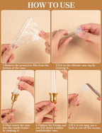 12 Pack 7.9” Acrylic Bud Vase Set for Taper Candlesticks Candles - Image 5