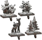 4PCS Iron Stocking Holders for Mantle Mantle Stocking Hanging Hook Xmas Weighted Christmas Stocking Holder Heavy Duty Farmhouse Vintage Fireplace Stocking Hanger for Christmas Decor (Iron,4) - Image 6