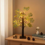 2ft Lighted Palm Tree Lamp with Timer - Tropical Christmas Decorations Indoor, Warm White Fairy Light Spirit Tree for Bedroom, Holiday, Party | USB/Battery Powered - Image 5