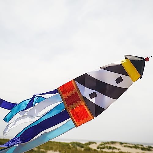 In the Breeze 4665 — 3D Lighthouse Windsock — Hanging Outdoor Beach Decoration for Yards, Gardens - Image 2