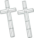 2 Pack 24Inch Wire Wreath Frame,Cross Shaped Wreath Form for Crafts by JStnana