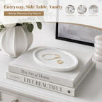 Koville Carrara Marble Tray, Oval Vanity Decorative Marble Tray for Home, Countertop Organizer, Catchall Tray for Perfume, Candles, Jewelry - Image 7