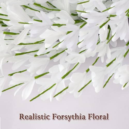 26 Inch Fall Wreath for Front Door, Autumn Thanksgiving Decor (White) - Image 3