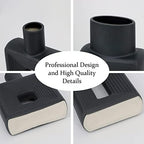 Black Ceramic Vase Set of 2，Square Vase Rustic Home Decor Minimalist Nordic Boho Style for Living Room, Shelf, Table, Bookshelf, Mantel and Entryway Decor Vases - Image 5