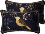 patdrea Designer Velvet Throw Pillow Cover,Set of 2,12"x20"-Doodle B by patdrea