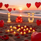 Wondise I Love U Light Up Letters, I Love U Sign Proposal Decorations by Wondise