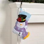 Bucilla Felt Applique 18" Stocking Making Kit, Jolly Top Hat, Perfect for DIY Arts and Crafts, 89615E - Image 3