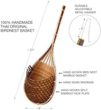Handmade 100% Thai Bamboo Super Sanctuary Hanging Orchid Basket - 6 Inch Set of 2 - Image 6
