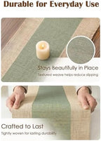 Table Runner, 13.8" × 72", 100% Natural Ramie, Handwoven - Image 6