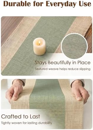 Table Runner, 13.8" × 72", 100% Natural Ramie, Handwoven - Image 6