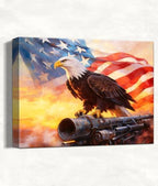 HomeifHue July 4th Patriotic Canvas Wall Art 4th of July USA Decorations American Flag Painting Picture Eagle Pictures for Wall Decor Independence Day Home Decor（F6 16x20in） by HomeifHue