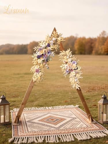 Lisuun Artificial Wedding Arch Flowers, 2 Large Floral Swags - Image 2