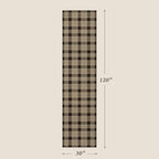 JTJ Easy Jute Kitchen Runner Rug 2'6" x 10', Black & Beige Plaid, Washable - Image 2