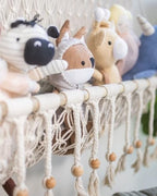 Crane Baby Willow Macrame Hanging Storage Bin, Bohemian-Style Storage Bin for the Nursery or Kid's Room - Image 5