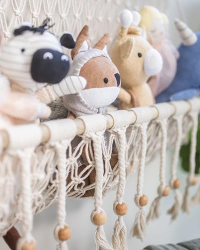 Crane Baby Willow Macrame Hanging Storage Bin, Bohemian-Style Storage Bin for the Nursery or Kid's Room - Image 5