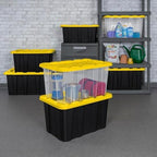 Sterilite Industrial Storage Tote with Lids for Garage, 27 Gallon, 16-Pack - Image 7