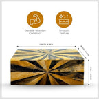 Perilla Home Home Decor Decorative Storage Wooden Box Small Yugen Organizer Tool Stash Card Craft Treasure Trinket Memory Keepsake Jewelry Box for Men and Women, Gifts For All, Black, Yellow and Brown - Image 4
