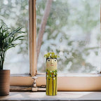 Spring Family Bud Vases, Resin Bohemian Family Vase, Girls Face Cute Hand Painted Vase, Cute Hand Character Vase, for Home Decor Living Room Personalized Decor (4PCS，b) - Image 3