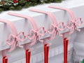 4 Pcs Pink Bow Stocking Hangers for Mantle by Otoolling