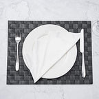 Restaurantware Rectangle Black Woven Placemat, 16 x 12 in, 6 Pack - Image 4
