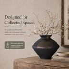 Wabi Sabi Rusty Vintage Vase, 11.4" Tall Wabi Sabi Decor Rustic Farmhouse Pottery Vase for Centerpiece, Textured Pottery Flower Vases for Home Decor, Table, Living Room, Bathroom, Kitchen (11.4 in) - Image 7