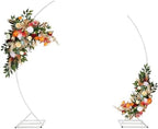 Metal Open Arch Backdrop Stand,Set of 2 White Curved Arch Backdrop Stand Half Moon Wedding Arches for Ceremony,Birthday,Anniversary,Baby Shower,Floral Stand,Ramadan Decoration(6.7FT & 5.8FT) by Unknown