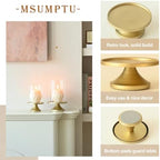 Set of 2 Vintage Gold Candle Holders, Candle Sticks Holder Decor, Modern Decorative Tapered Candlestick Holders Centerpiece for Dining Table Centerpiece, Wedding, Party Decor - Image 4