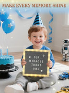 10"×10" Felt Letter Board with LED Lights & Stand, First Day of School Sign - Image 6