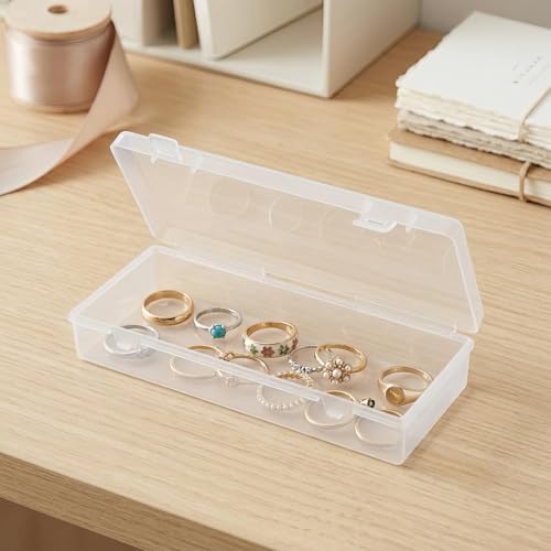 LJY 10 Clear Rectangular Plastic Boxes, 6.1 x 2.6 x 1.2 in for Beads - Image 6