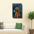 Metal Sign Vintage Tin Sign Rhodesian Ridgeback Starry Night Ridgeback Majestic Ridgeback in A Night Sky for Home Safari and Seasonal Displays Waterproof Aluminum 6×8 Inches with Metal Frame - Image 2
