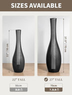 Hanobe 27.5" Tall Black Floor Vase for Modern Living Room Decor - Image 3