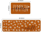 Artoid Mode Orange Hello Pumpkin Fall Kitchen Mats Set of 2-17x29+17x59 - Image 3