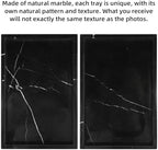 Marble Bathroom Vanity Tray, Black Marquina, 12"x 8" x1.2" - Image 4
