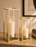 Gold Lantern Decorative Indoor, Candle Holder for Wedding by Staymoment
